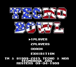 Tecmo Bowl 1988 w/ 32 Teams