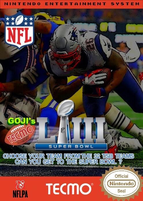 Goji's NFL Tecmo Super Bowl LIII