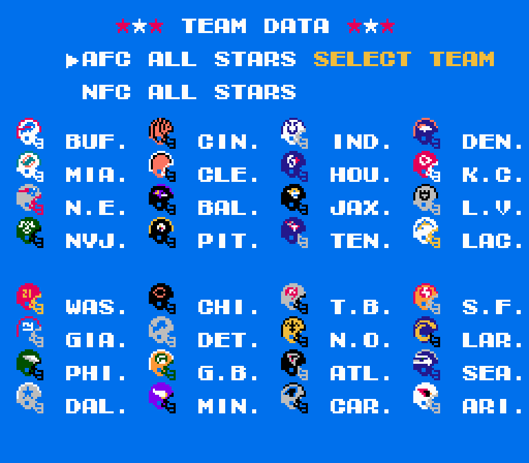 Tecmo Super Bowl: all teams ranked Worst to Best (version 1 [ver. 2.0  added]) - RealGM