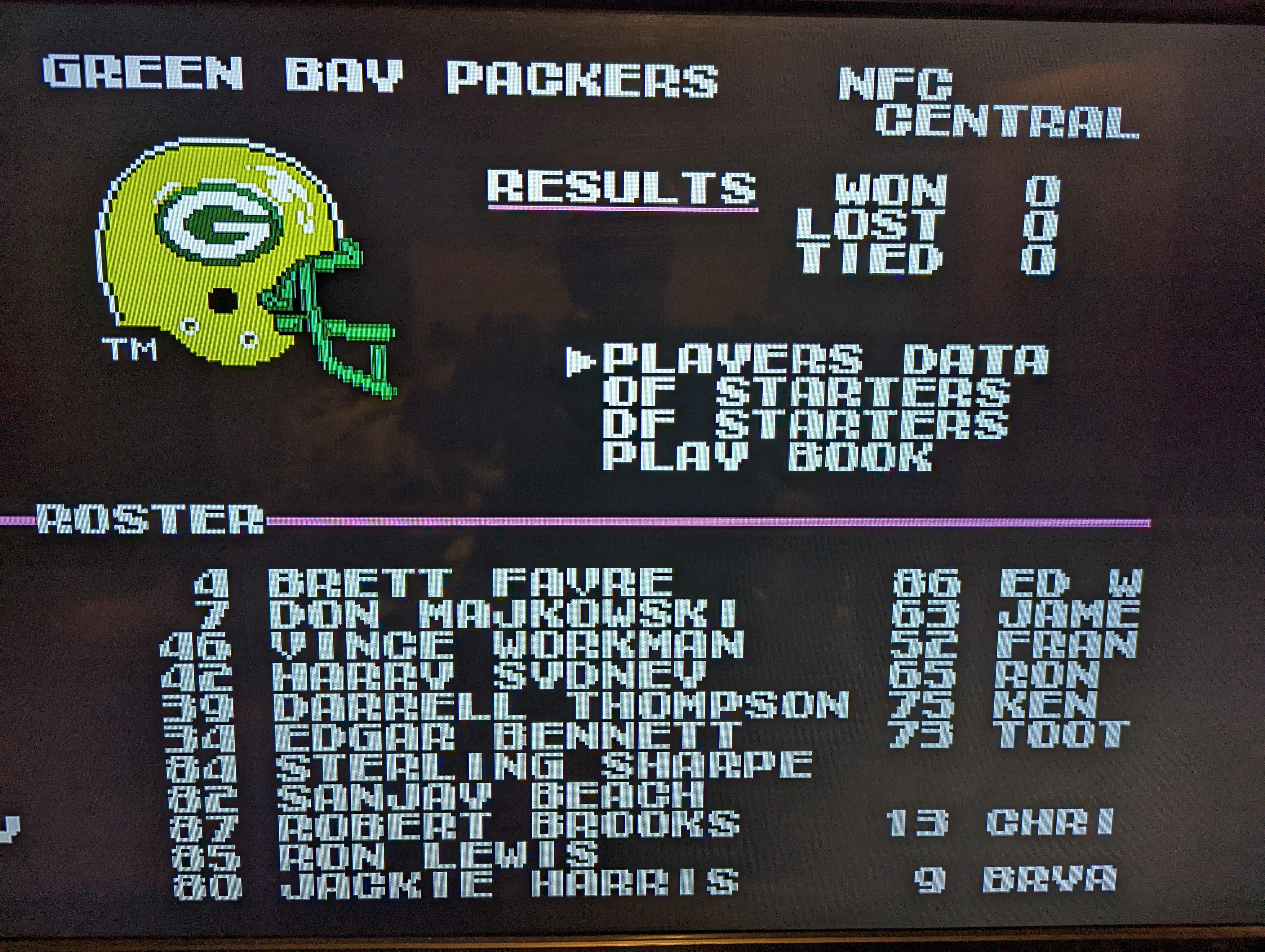 Tecmo Super Bowl 1966-1994 seasons - NFL By Year - TBORG