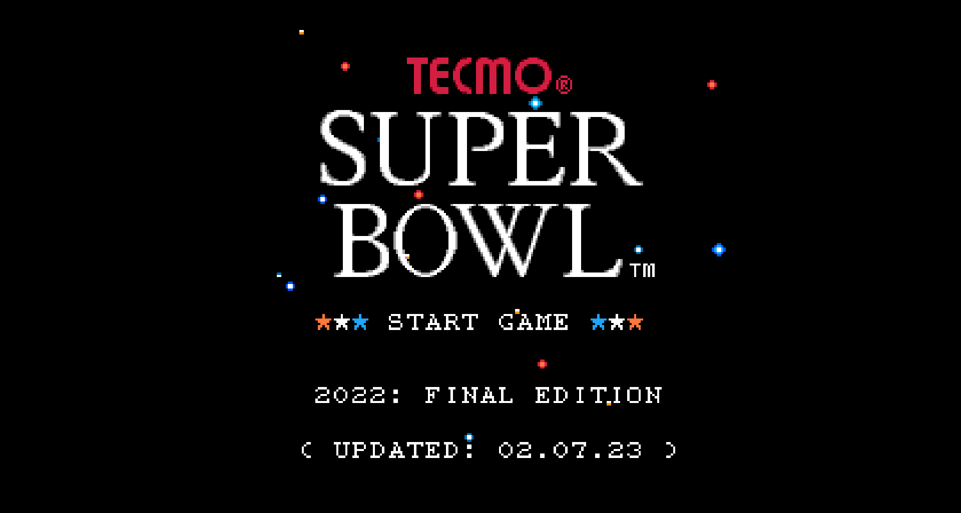 Goji's NFL Tecmo Super Bowl LVII - NFL By Year - TBORG