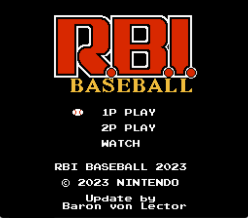 RBI Batting line-ups - TECMO BOWL VS R.B.I. BASEBALL