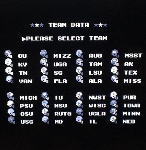 Tecmo Super Bowl: 2022 NCAA D.1 Edition - Misc ROMs - TBORG