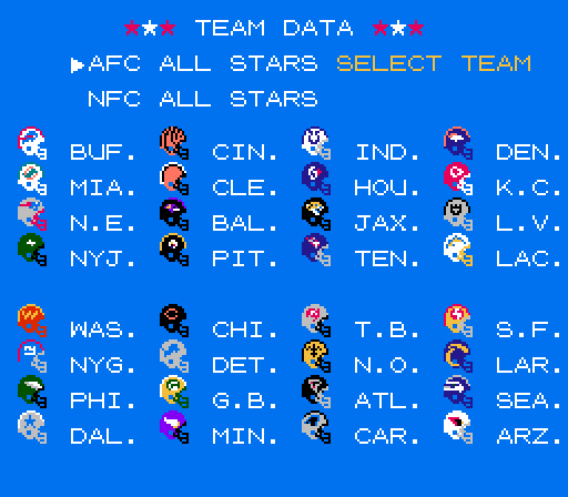 Tecmo Super Bowl 2023 (NES) - COM season Week 1 