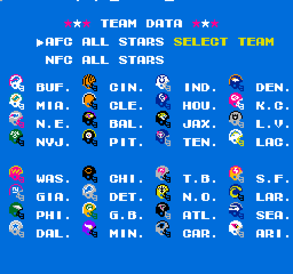 Tecmo Super Bowl 2024 Presented by  -  Official  Yearly ROMs - TBORG