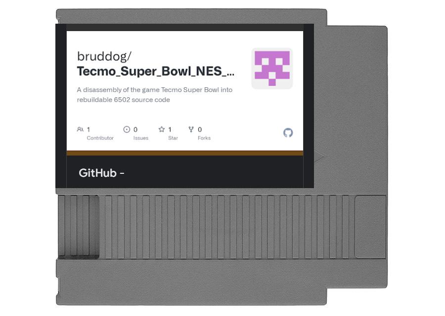 More information about "Source Code for Tecmo Super Bowl released"